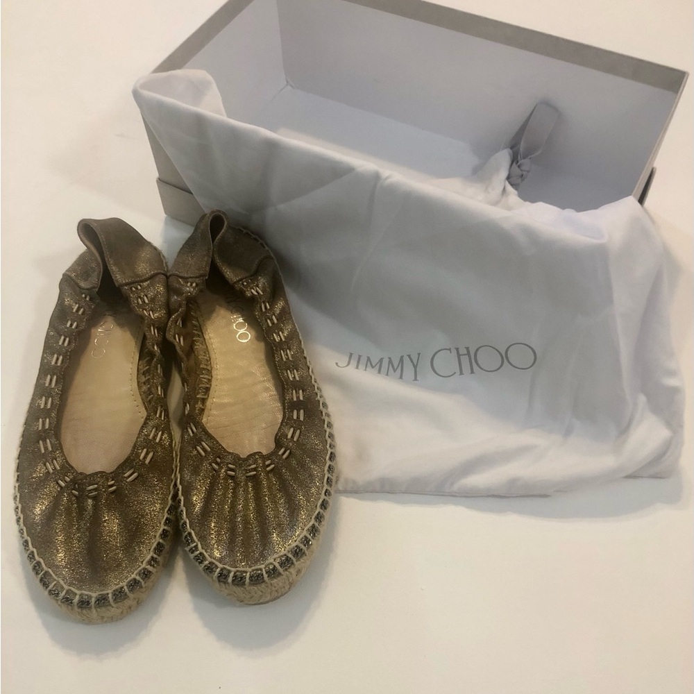 JIMMY CHOO Deena Metallic Espadrille - Picture 6 of 10